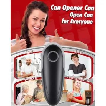 One Touch Electric Can Opener Fits All Can Sizes, Electric Can Openers for Kitchen Food-Safe with Smooth Edge, Kitchen Gadgets Automatic Can Opener for Seniors, Arthritis and Chef