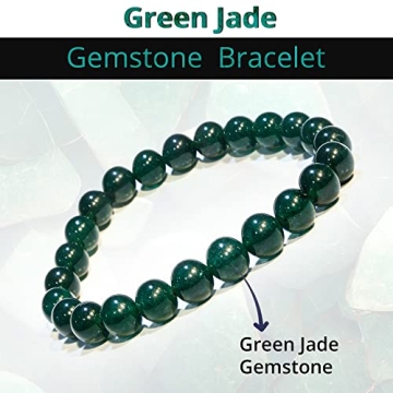 Natural Green Jade Bracelet for Healing and Style – Unisex Gemstone Protection Bracelet