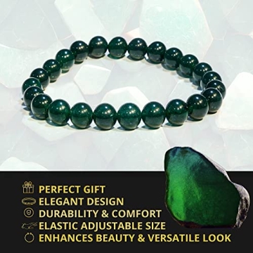 Natural Green Jade Bracelet - Chic Healing Gemstone Accessory