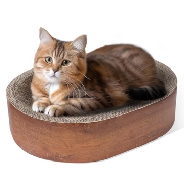 ComSaf Cat Scratcher Bed, Corrugated Cardboard Cat Scratch Bed Lounge Durable Long Lasting, Cat Scra...