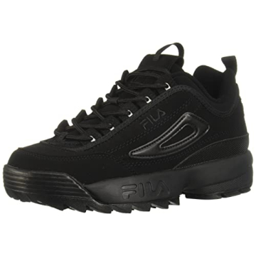 Fila Disruptor II Sneaker for Kids: Triple Black, Size 4.5 M US - Vintage Style & Comfort