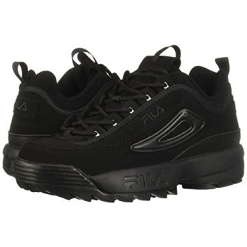 Fila Disruptor II Kids Sneaker Triple Black Size 4.5 M US