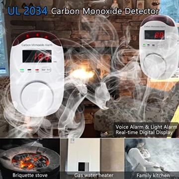 WESHLGD CO Detector with LED Display and Voice Alert