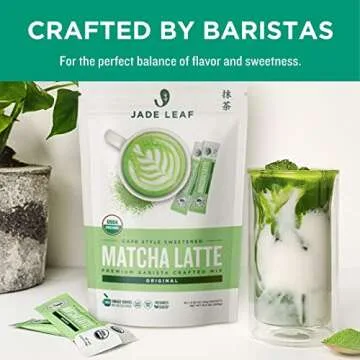 Jade Leaf Organic Sweetened Matcha Latte Green Tea Powder