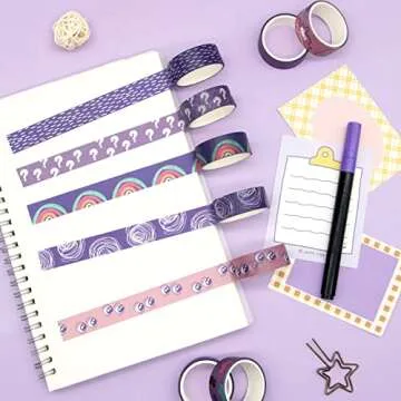 Mooker 36 Rolls Washi Tape Set - Decorative Adhesive Tape, Colored Masking Tape for DIY Crafts, Bullet Journaling, Gift Wrapping, Scrapbooking Supplies, Party Decorations and Arts