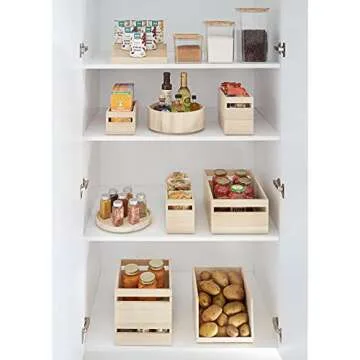 Eco-Friendly iDesign Wood Storage Bin with Handles
