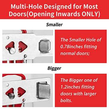 Portable Door Lock 2Pack Extra Lock for Additional Privacy and Safety in Home,Hotel and Apartment,Pr...