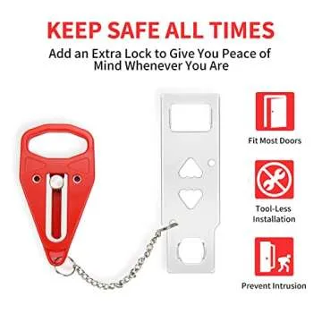 Portable Door Lock 2-Pack for Enhanced Home and Travel Security