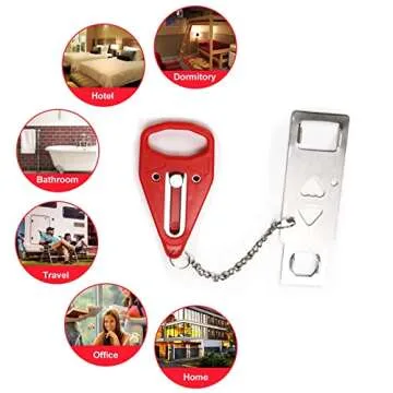 Portable Door Lock 2-Pack for Enhanced Home and Travel Security