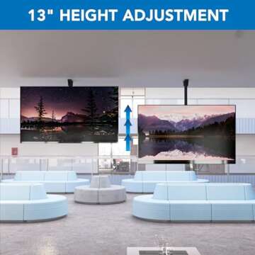 Mount-It! Ceiling TV Mount Bracket for Flat & Sloped Ceilings