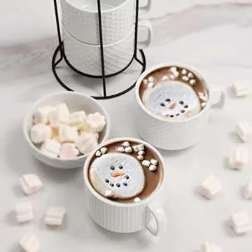 Buyajuju Stackable Coffee Mugs Set: Unique & Durable