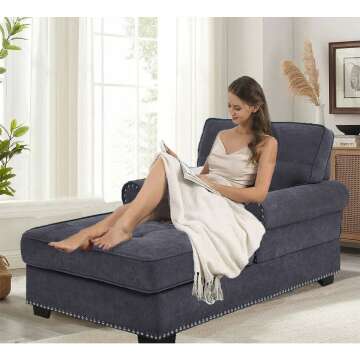BEEY Cozy Chaise Lounge - Upholstered Sleeper Chair