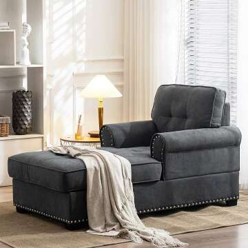 BEEY Cozy Chaise Lounge - Upholstered Sleeper Chair
