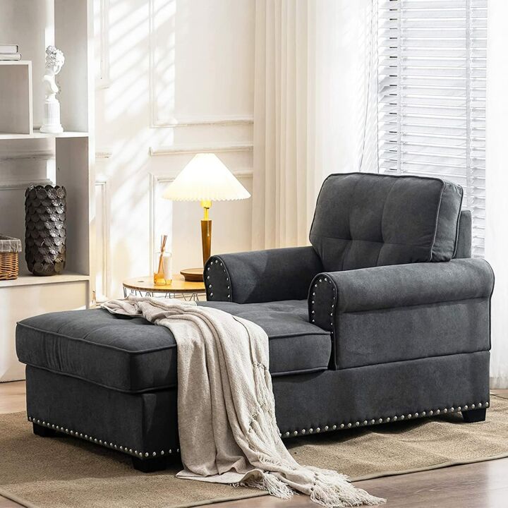 BEEY Cozy Chaise Lounge - Upholstered Sleeper Chair