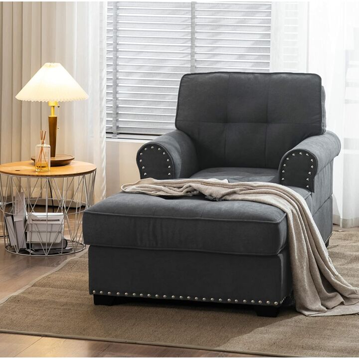 BEEY Cozy Chaise Lounge - Upholstered Sleeper Chair