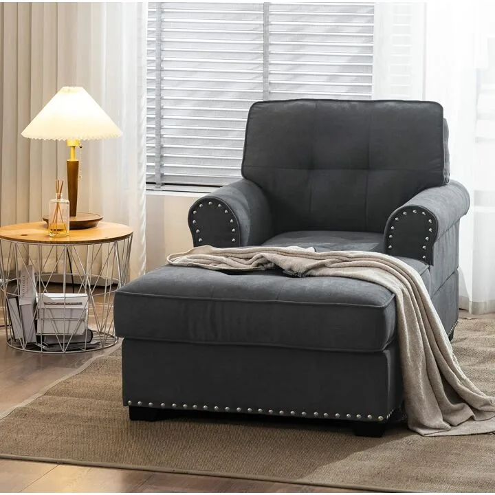 BEEY Cozy Chaise Lounge - Upholstered Sleeper Chair