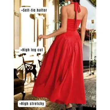 Elegant ChiaoLezhee Halter Maxi Dress for All Occasions