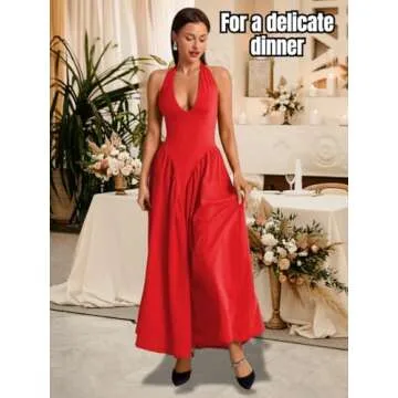 Elegant ChiaoLezhee Halter Maxi Dress for All Occasions