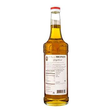 Monin - Gingerbread Syrup, Hint of Nutmeg and Cinnamon, Natural Flavors, Great for Lattes, Mochas, S...