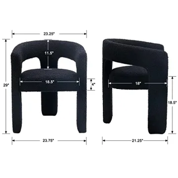 Comfy Modern Sherpa Barrel Dining Chair for Your Home