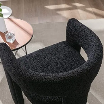 Comfy Modern Sherpa Barrel Dining Chair for Your Home