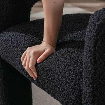 Comfy Modern Sherpa Barrel Dining Chair for Your Home