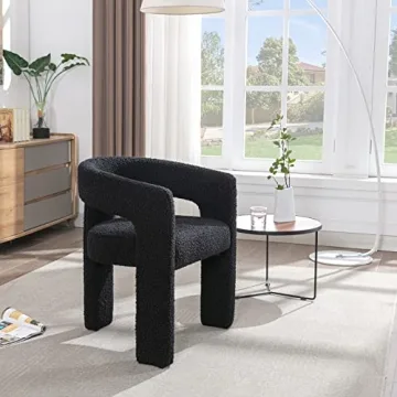 Comfy Modern Sherpa Barrel Dining Chair for Your Home