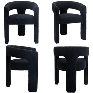 Comfy Modern Sherpa Barrel Dining Chair for Your Home