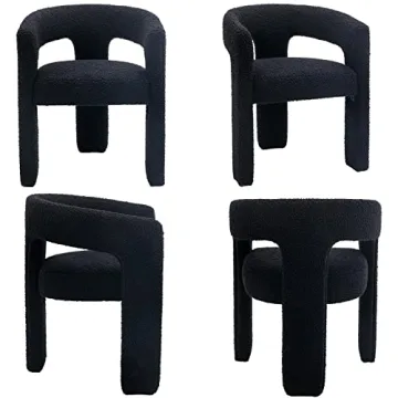 Comfy Modern Sherpa Barrel Dining Chair for Your Home