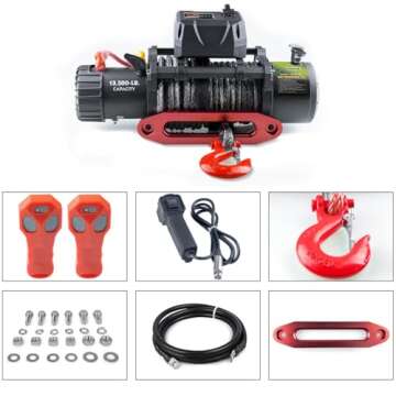 RUGCEL 13500lb Waterproof Electric Truck Winch