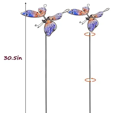 Juegoal Colorful Butterfly Garden Stakes Set of 3