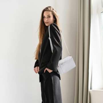 VOROLO Crossbody Bag Triple Zip Small Leather Cross body Purse Shoulder Bag with Ajustable Strap for...