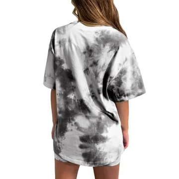 Trendy 2 Piece Summer Tie Dye Set for Ladies