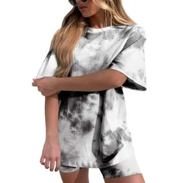 Trendy 2 Piece Summer Tie Dye Set for Ladies