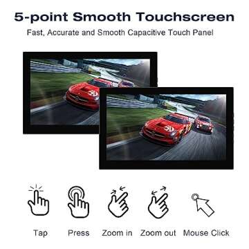 Portable Touchscreen Mini Monitor - Akntzcs 7 inch HDMI Display