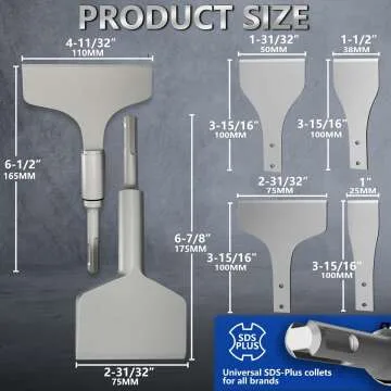 Chisel Set with SDS+ Shanks & 4 Blades for Home Improvement