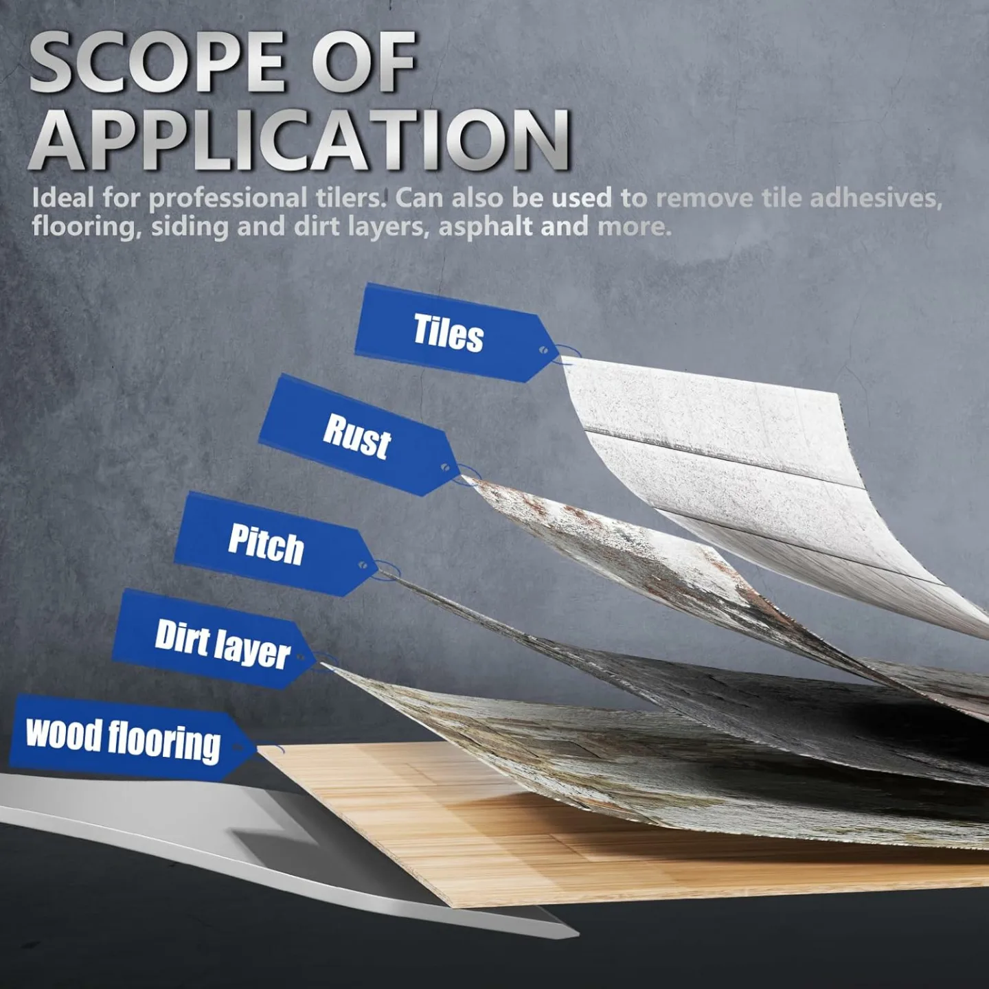 Chisel Set with SDS+ Shanks & 4 Blades for Home Improvement