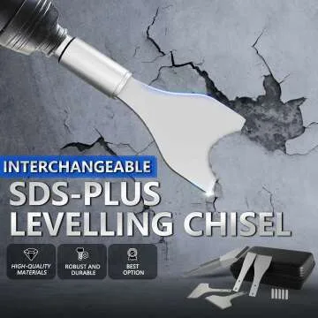 Chisel Set with SDS+ Shanks & 4 Blades for Home Improvement