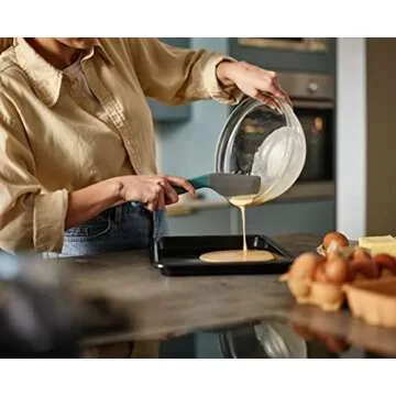 Joseph Joseph Duo Silicone Spatula Ergonomically Shaped, Heat-Resistant Silicone Head, Perfect for Mixing Bowls & Non-Stick Cookware, Opal