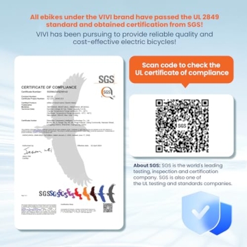 Vivi Folding Electric Bike for Adults 750W Motor