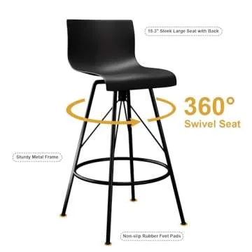 Awonde 24" Swivel Bar Stools - Modern Comfort in Style