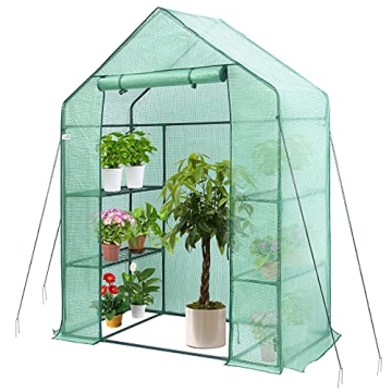 Hanience Walk-in Greenhouse - Large Space, Easy to Assemble, Durable Design for Indoors or Outdoors