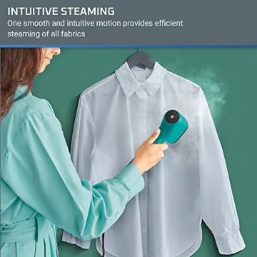 Rowenta, Steamer for Clothes, PurePop Handheld Steamer, 1.5Lbs, 15 Second Heatup, 2.3 Oz Capacity, 1150 Watts, Ironing, Green Clothes Steamer, Vacation Essentials, Travel Must Have, DR2024