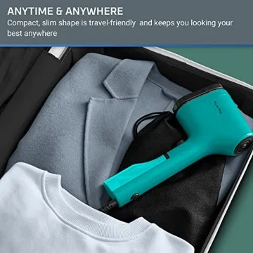 Rowenta, Steamer for Clothes, PurePop Handheld Steamer, 1.5Lbs, 15 Second Heatup, 2.3 Oz Capacity, 1150 Watts, Ironing, Green Clothes Steamer, Vacation Essentials, Travel Must Have, DR2024