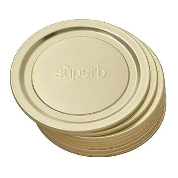 Superb Wide Mouth Mason Jar Canning Lids – Made in the USA (2 Boxes - 12 Lids Each)