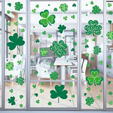 Vibrant St. Patrick's Day Window Clings 109 Pieces