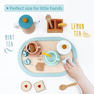 PairPear Wooden Tea Set for Kids: Perfect Gift for Tea Parties