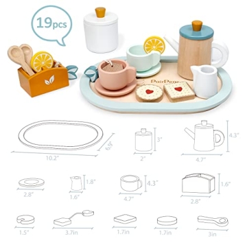 PairPear Wooden Tea Set for Kids: Perfect Gift for Tea Parties