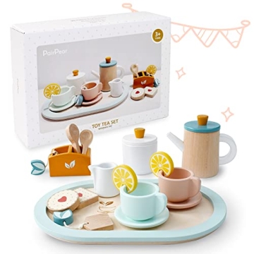 PairPear Wooden Tea Set for Kids: Perfect Gift for Tea Parties
