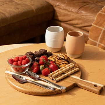 Acacia Wood Round Cutting Board for Stylish Entertaining